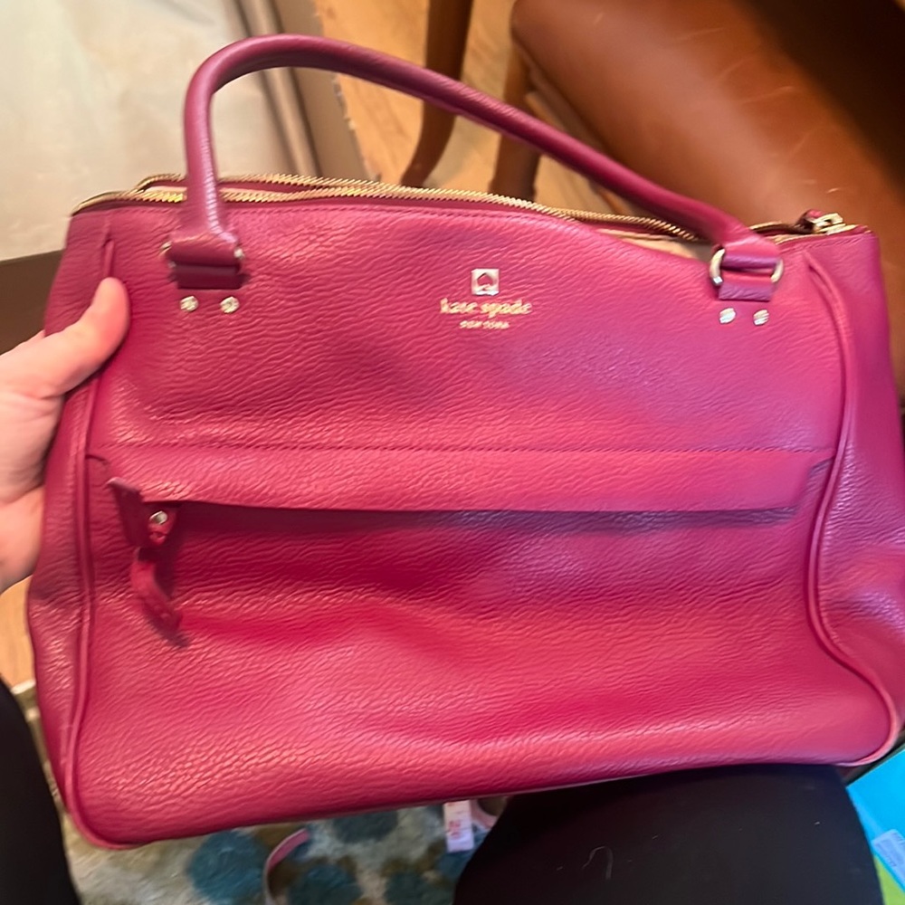Light maroon/fuschia Genuine Kate Spade tote
